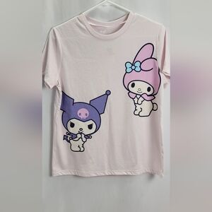 Kuromi and My Melody Kids Pink T-Shirt